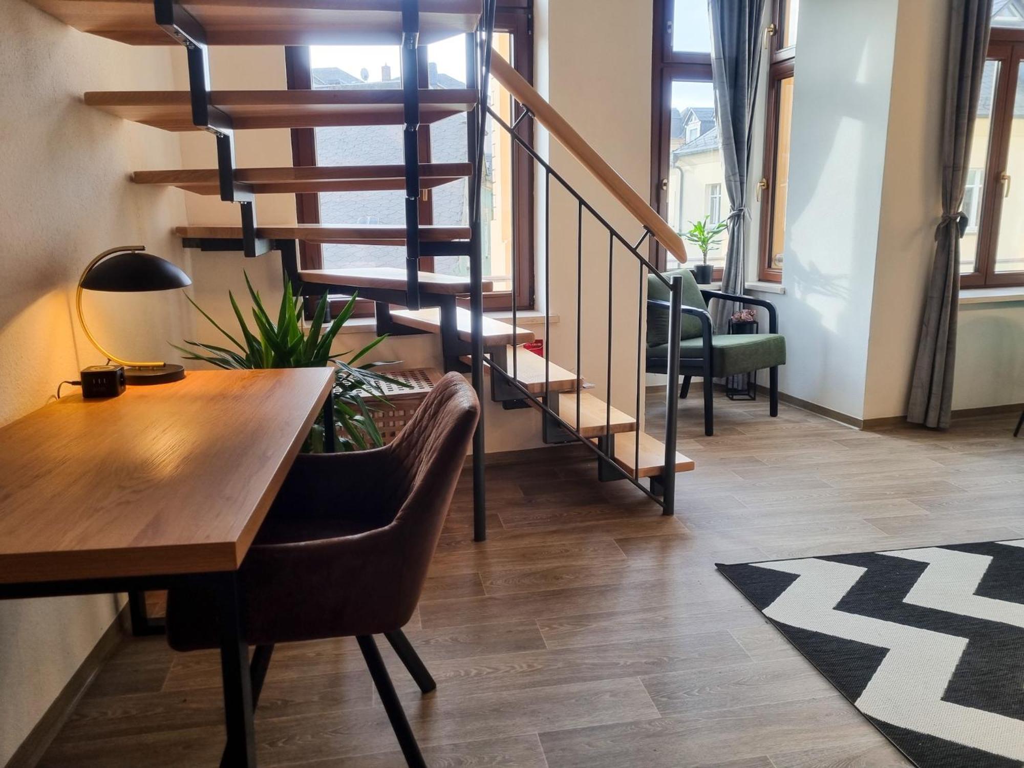 Maremar - Design Maisonette Altstadt - 4 Pers - 57Qm - Luxus Boxspringbett - Kueche - Arbeitsplatz - Privater Parkplatz Greiz Exteriör bild
